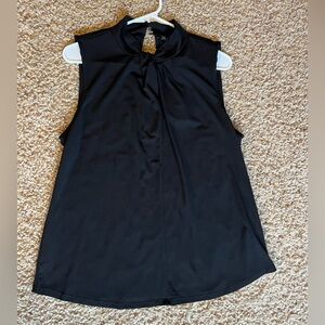 Adrianna Papell Black Sleeveless Blouse
